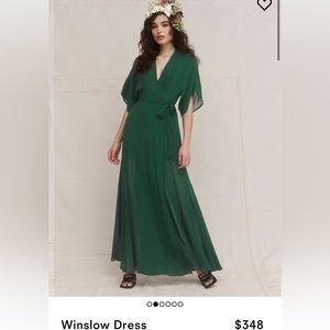 Emerald Winslow Reformation dress, Large Petite